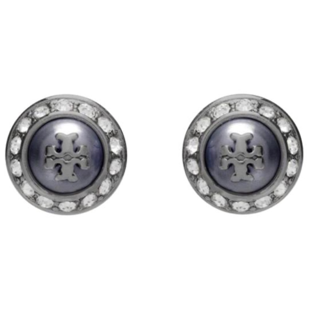 Tory Burch ‘Natalie’ Stud Earring Gray/Metallic